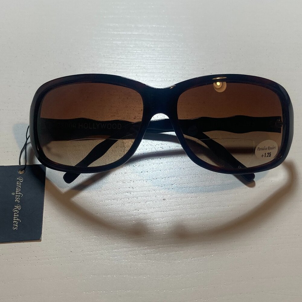 Brown Reading Sunglasses - Bifocal Sunglasses with +1.25 Reading Glass Lens